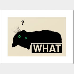 What Cat Design Posters and Art